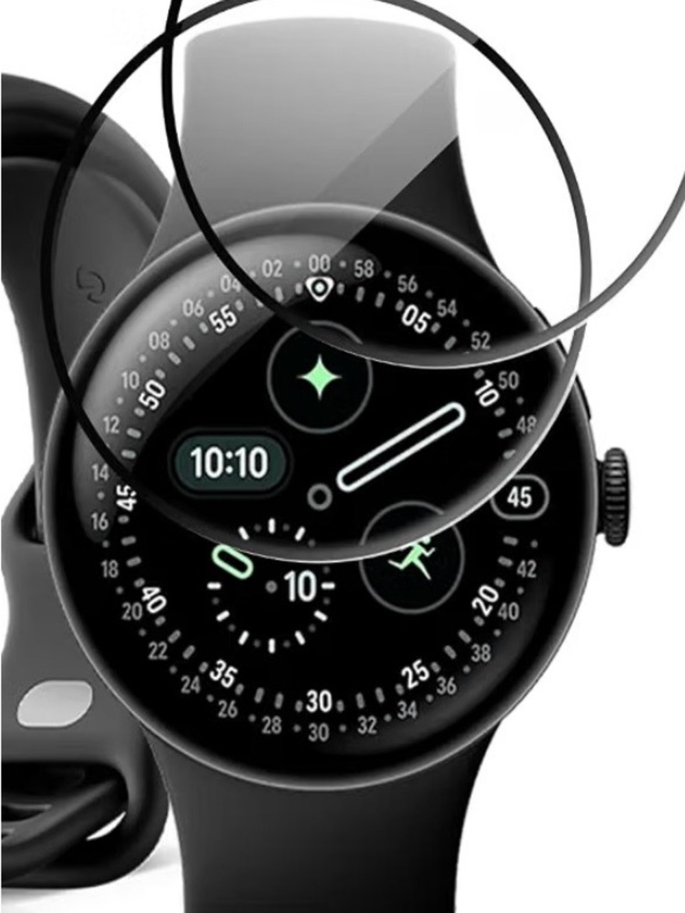 google Pixel Watch Replacement Silicone Case in Black
